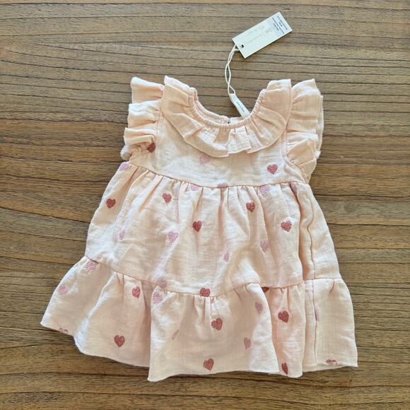 Quincy Mae Other - Quincy Mae Charlotte Dress Hearts - Size 3-6m